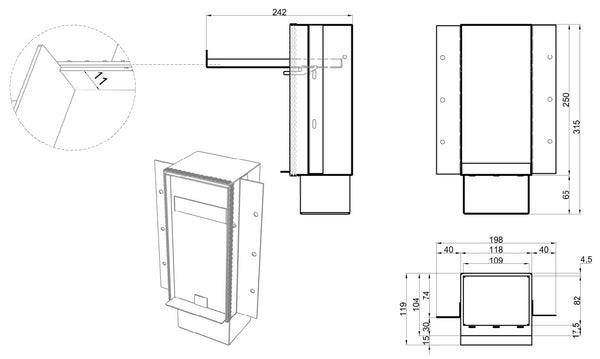 Antonio Lupi Design Sesamo2 Porta Dispenser Portaspazzolini Da Incasso In Acciaio