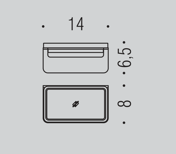 Colombo over b7001 porta sapone a parete in vetro acidato naturale acciaio inox