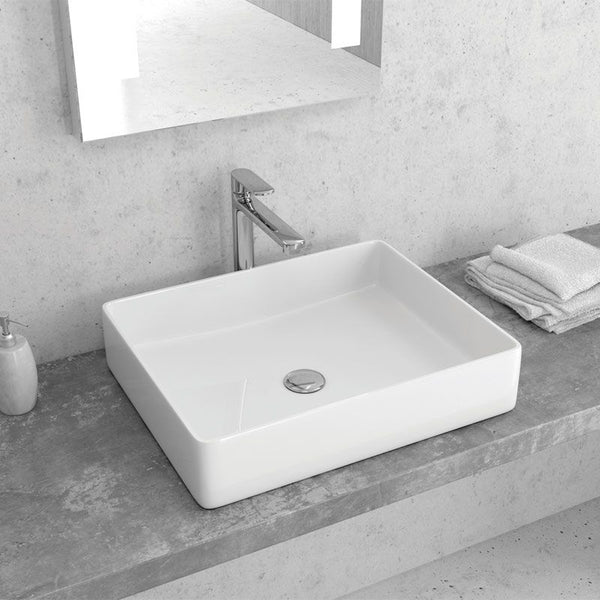 New Line Xr2 Lavabo 51x40 Da Appoggio In Porcellana Bianco