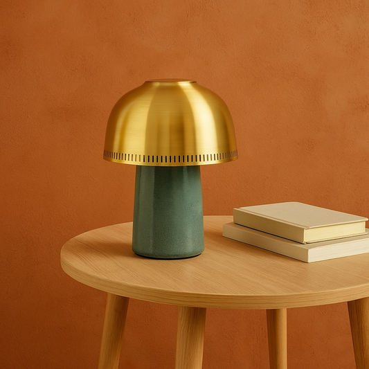 &Tradition Raku sh8 lampada ricaricabile in ottone e ceramica blue green