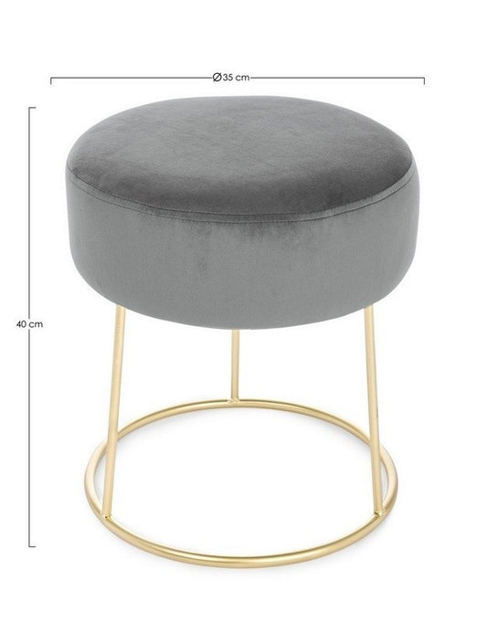 Andrea Bizzotto Clarissa Pouf atmosphere effetto velluto grigio 0720880