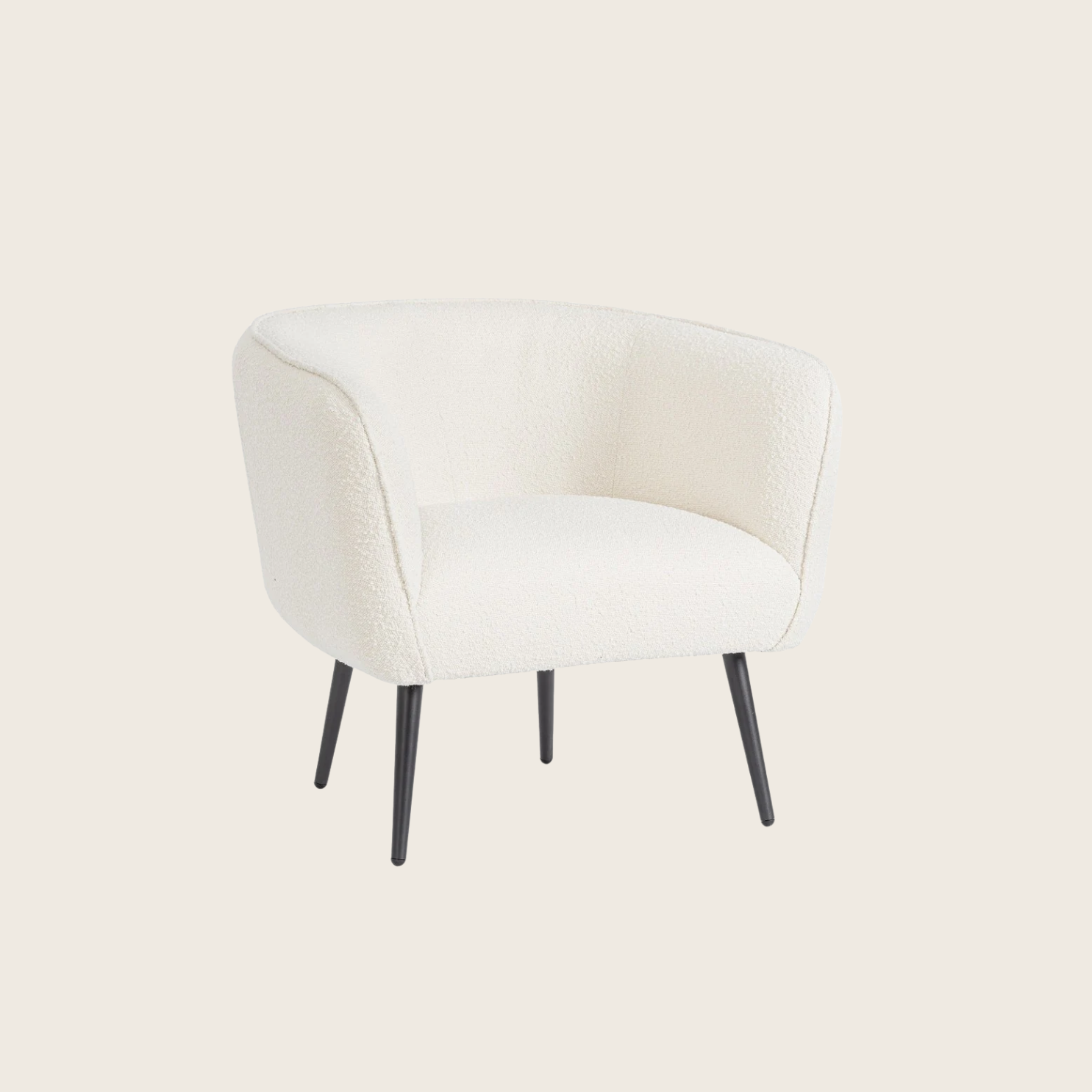 Andrea Bizzotto Avril poltrona effetto boucle bianco 0748307