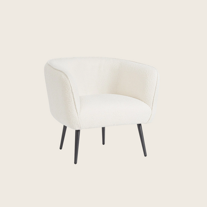 Andrea Bizzotto Avril poltrona effetto boucle bianco 0748307