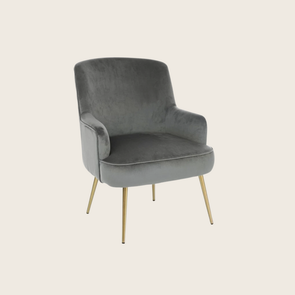 Andrea bizzotto Clelia poltrona atmosphere effetto velluto grigio 0743445