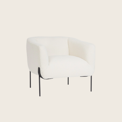 Andrea Bizzotto Claudine Poltrona effetto Boucle Bianco 0748305