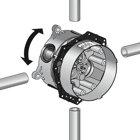 Hansgrohe Ibox Universal Corpo Incasso per Miscelatore, vista frontale della maniglia e della bocca di erogazione