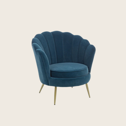 Andrea Bizzotto Giliola poltrona atmosphere effetto velluto blu pavone 0743682