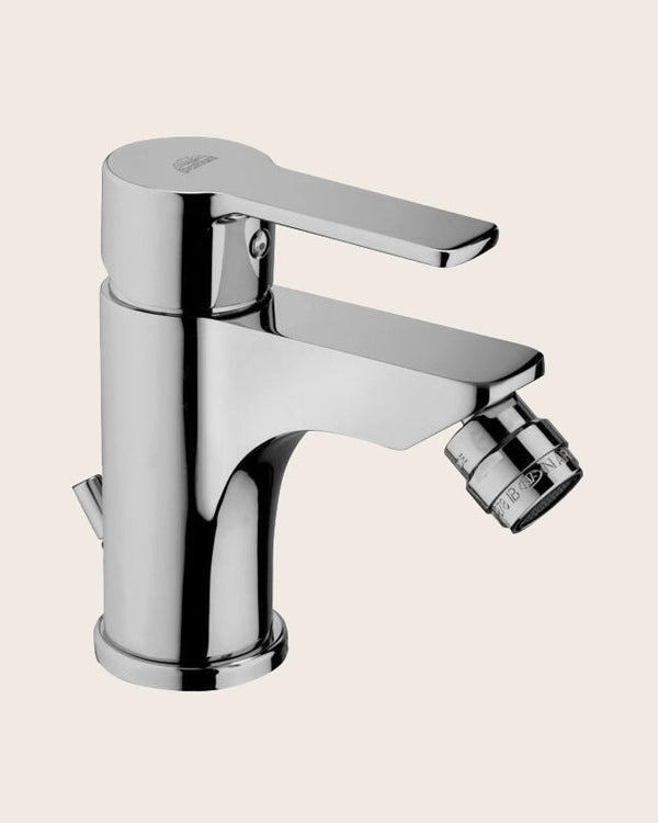 Paffoni Red Red135 Miscelatore Monocomando Bidet senza Cromato, vista frontale della maniglia e della bocca di erogazione