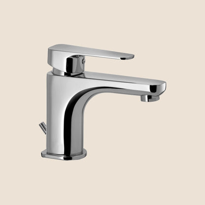 Paffoni Sly Sy075 Miscelatore lavabo energy Saving Funzione ambientato su piano bagno con accessori