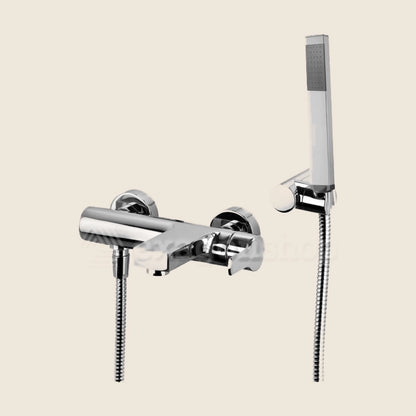 Paffoni West Ws026 Miscelatore vasca Esterno con Set in abs visto dall'alto con superficie e piletta di scarico