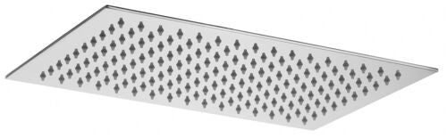 Paffoni Blanc Soffione Doccia 34x22 rettangolare Cromo, dettaglio ravvicinato della finitura e del marchio