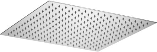 Paffoni original 40x40 soffione quadro ultrapiatto in, dettaglio ravvicinato della finitura e del marchio