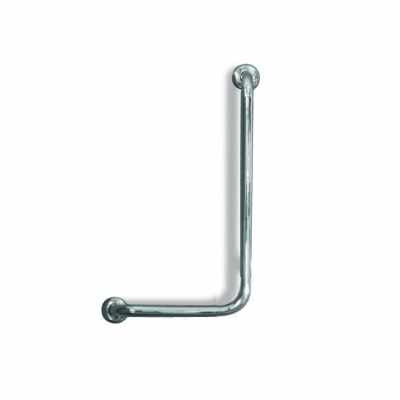 Maniglia Curva Verticale Laterale 50x50 Inox Bianco Antibatterico