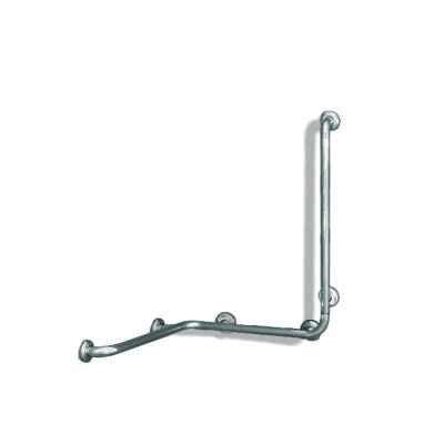 Maniglia Angolare Verticale Laterale Universale Bianco in acciaio inox montato a parete, vista del design e della...