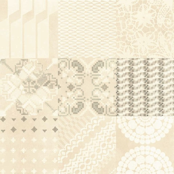 Mutina Azulej Combination Rivestimento cm 20x20 Bianco Bianco 27 Pattern posata in ambiente arredato, dettaglio della...