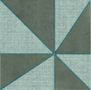 Mutina Azulej Gira Piastrella Smaltata Cm 20x20 Gres posata in ambiente arredato, dettaglio della venatura - Ceramiche Mutina