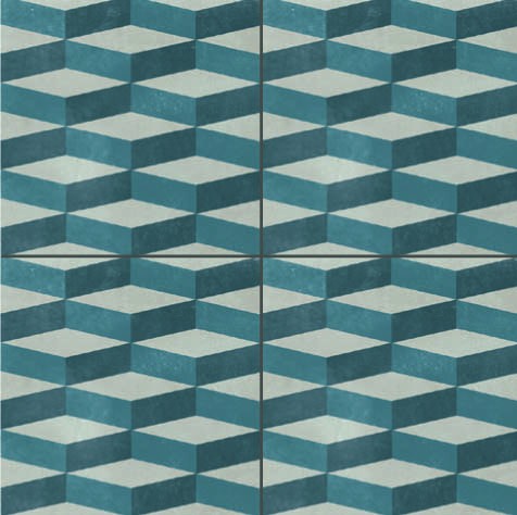 Mutina Azulej Cubo Piastrella Smaltata Cm 20x20 Gres in gres porcellanato, superficie e texture ravvicinata del gres...