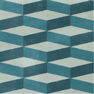 Mutina Azulej Cubo Piastrella Smaltata Cm 20x20 Gres posata in ambiente arredato, dettaglio della venatura - Ceramiche Mutina