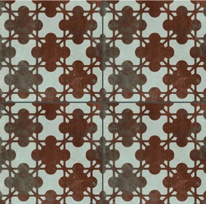 Piastrella decoro 20x20 Smaltata in Gres Porcellanato Grigio Azulej Estrela PUA27 Mutina