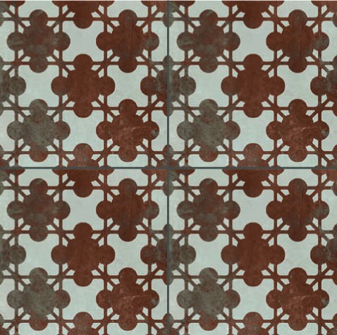 Piastrella decoro 20x20 Smaltata in Gres Porcellanato Grigio Azulej Estrela PUA27 Mutina
