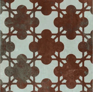 Piastrella decoro 20x20 Smaltata in Gres Porcellanato posata in ambiente arredato, dettaglio della venatura - Ceramiche...