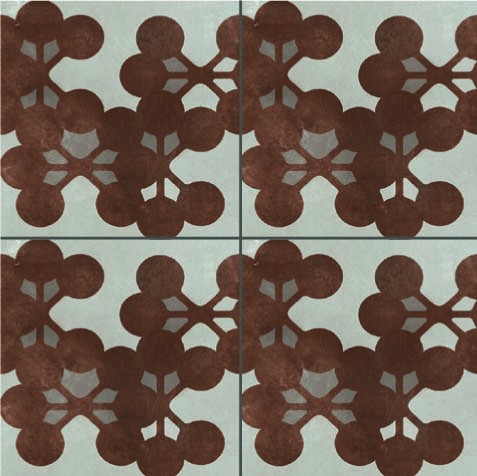 Mutina Azulej Flores Piastrella Smaltata Cm 20x20 GRES in gres porcellanato, superficie e texture ravvicinata del gres...