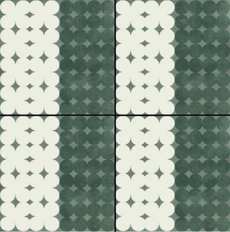 Mutina Azulej Trevo Piastrella Smaltata Cm 20x20 GRES PORCELLANATO Nero