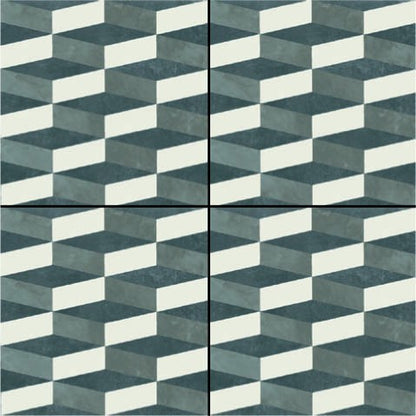 Mutina Azulej Cubo Piastrella Smaltata Cm 20x20 GRES PORCELLANATO Nero
