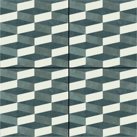 Mutina Azulej Cubo Piastrella Smaltata Cm 20x20 GRES PORCELLANATO Nero