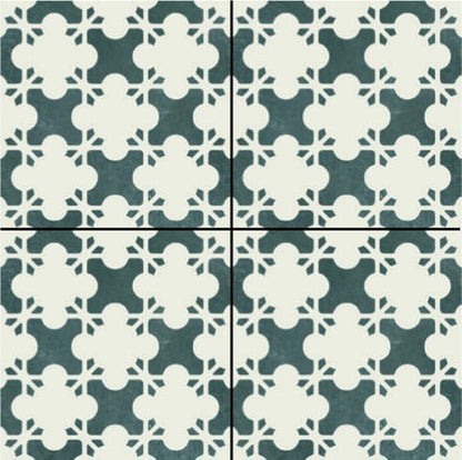Mutina Azulej Estrela Piastrella Smaltata Cm 20x20 GRES PORCELLANATO Nero