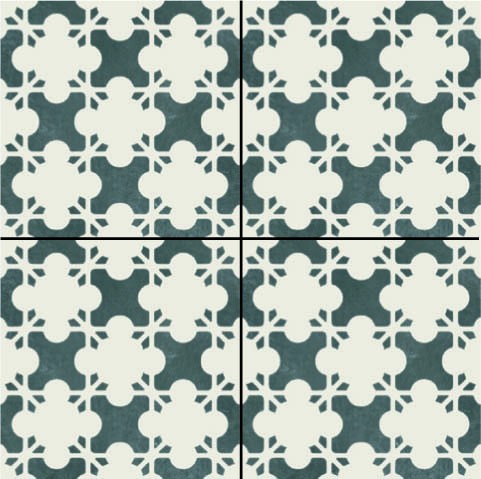 Mutina Azulej Estrela Piastrella Smaltata Cm 20x20 GRES PORCELLANATO Nero