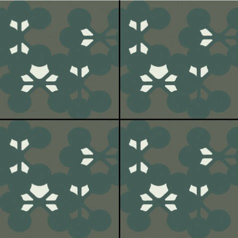Mutina Azulej Flores Piastrella Smaltata Cm 20x20 GRES PORCELLANATO Nero