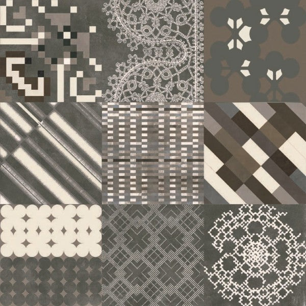 Rivestimento 20x20 decoro smaltata prima Scelta 27 Pattern Nero 27 Pattern posata in ambiente arredato, dettaglio della...