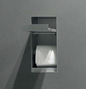 Antonio Lupi Sesamo4 Porta Rotolo Da Incasso In Acciaio Inox Acciaio Inossidabile montato a parete, vista del design e...