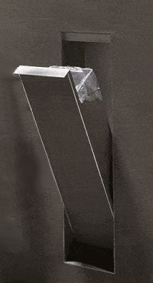 Antonio Lupi Design Sesamo7 Cestino Porta Rifiuti A Acciaio Inossidabile in acciaio inox montato a parete, vista del...