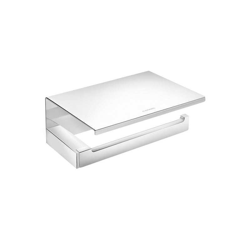 Portarotolo Con Coperchio Cromo Bathlifea Cosmic, vista laterale del profilo a muro - Industrias Cosmic