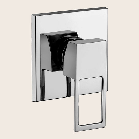 Paffoni Effe Ef010 Miscelatore Incasso Doccia Con Piatra In in abs e lucido, vista frontale della maniglia e della bocca...