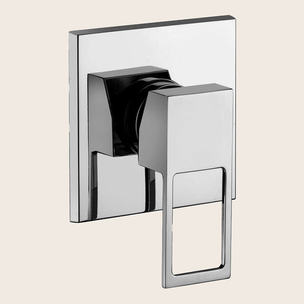 Paffoni Effe Ef010 Miscelatore Incasso Doccia Con Piatra In in abs e lucido, vista frontale della maniglia e della bocca...