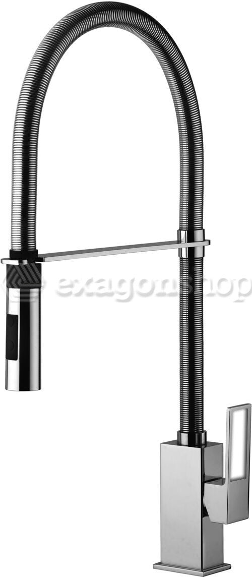Paffoni Effe Ef179 Professional Miscelatore lavello cucina, dettaglio della doccetta estraibile