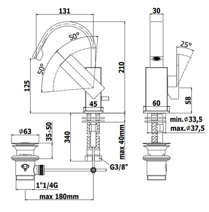 Paffoni Effe Ef838 Miscelatore Monocomando Per Lavabo Senza Scarico Cromo