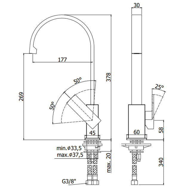 Paffoni Rubinetto Elle El880 Miscelatore lavello Monocomando Cromo