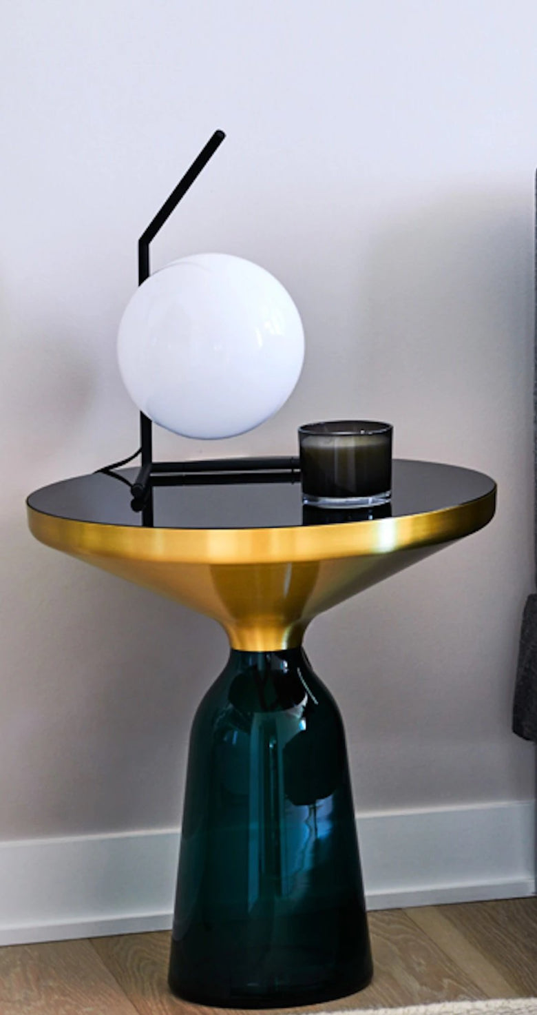 Flos IC Lights Table 1 Low Lampada da tavolo nero, particolare del diffusore luminoso