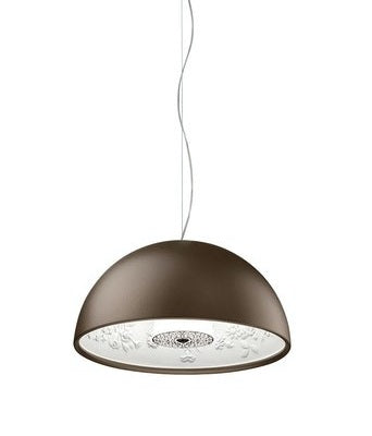 Flos Skygarden Small Lampada 40 cm sospesa Ruggine accesa in ambiente, design e diffusione della luce
