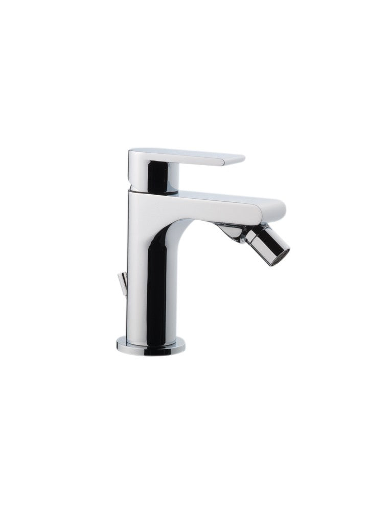 Bellosta Jeans Miscelatore Bidet Monoforo Cromato 01-4807, vista frontale della maniglia e della bocca di erogazione...