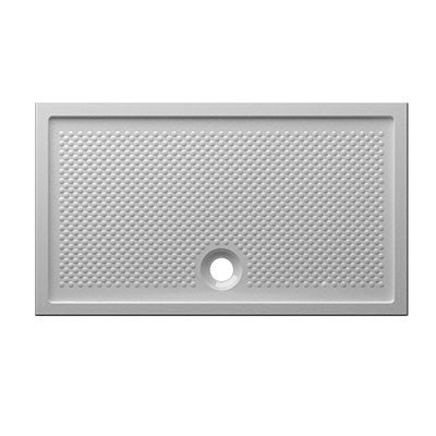 Globo Docciaviva DV101 Piatto Doccia 70x100 H.6,5 da in ceramica e lucido visto dall'alto con superficie e piletta di...