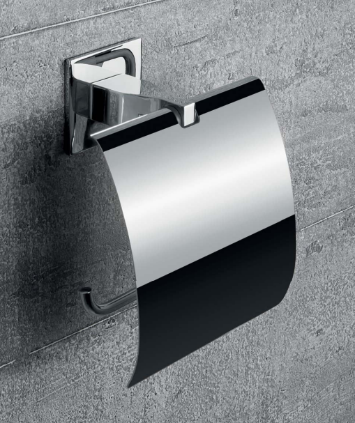 Colombo Forever b2991 Porta Rotolo Coperto reversibile montato a parete, vista del design e della finitura - Colombo Design
