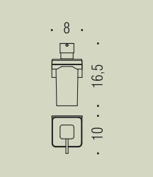 Colombo Forever b9333 dispenser Spandisapone liquido a Muro Cromo Vetro, dettaglio ravvicinato del materiale e...