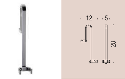 Colombo b9638 porta tergivetro da appendere al box doccia senza tergivetro cromo