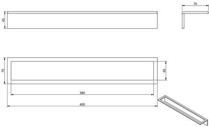 Treemme 5mm IT9006ISZZZZ portasciugmani 40 cm a muro inox satinato