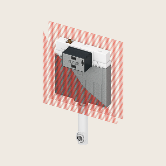 Cassetta scarico per muratura 8 cm per WC a terra Tecebox Octa II 9370500 Tece